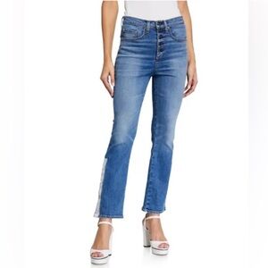 Veronica Beard Carolyn Baby Boot High Rise Button Fly Skinny Jeans Size 4